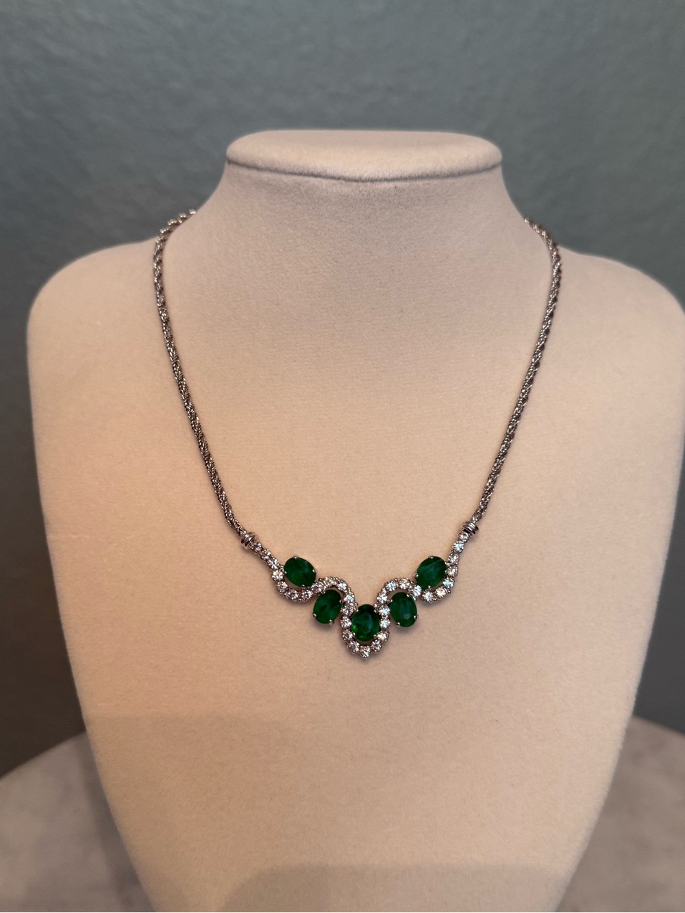 Authentic Christian Dior gemstone necklace